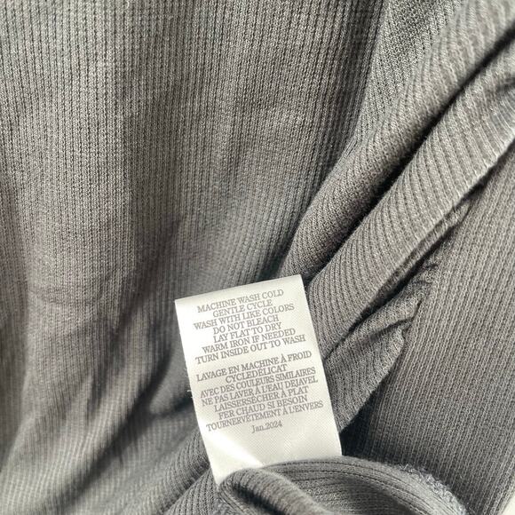 Z SUPPLY Dress Medium Gray Ribbed Bodycon Selah Eco Knit Rib Mini Casual NWT - Picture 12 of 12